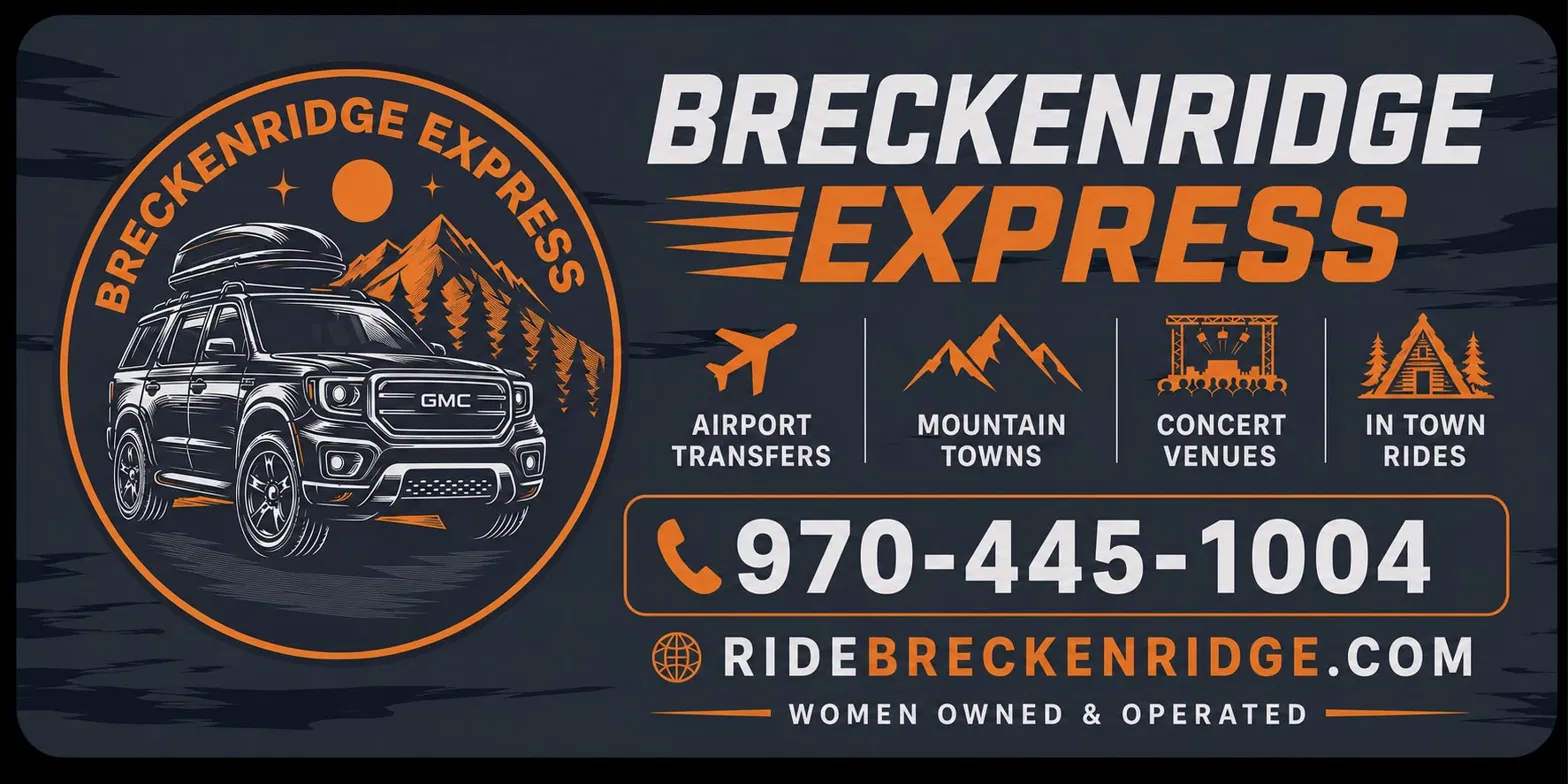 Breckenridge Express GMC mountain transportation banner